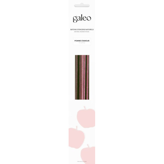 Pochette 10 batons encens naturel pomme d'amour de Galeo- Parfums-Savons-aromathérapie dans Encens et accessoires