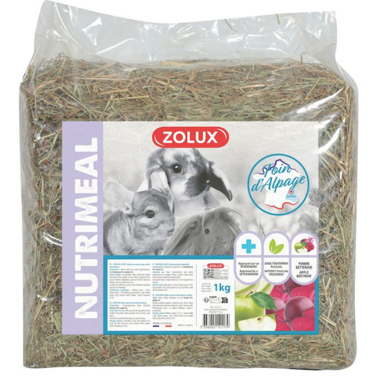 FOIN ALPAGE NUTRIMEAL POM/BET 1KG de Zolux - Produit pour animaux dans Foin pour rongeurs