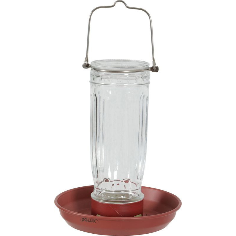 Mangeoire verre terracotta de Zolux - Produit pour animaux dans Nichoirs, Mangeoires et accessoires