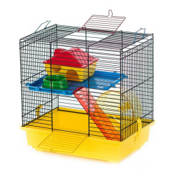 Cage teddy 1 color 36x24x36cm jaune/noir de Animalerie Libourne et Bordeaux - Gironde dans Cages pour rongeurs