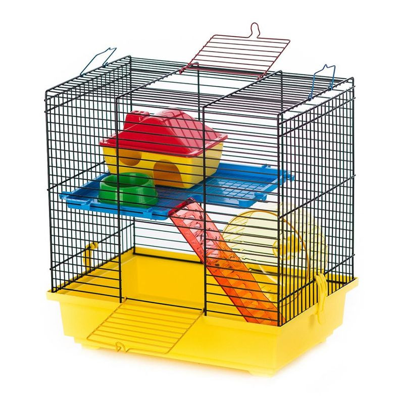Cage teddy 1 color 36x24x36cm jaune/noir de Animalerie Libourne et Bordeaux - Gironde dans Cages pour rongeurs