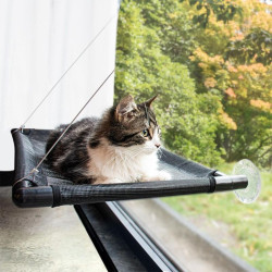 Hamac de fenêtre pour chats 66x40x2,5cm noir de Laroy - aliments et d'accessoires pour animaux de compagnie dans Accessoires ...