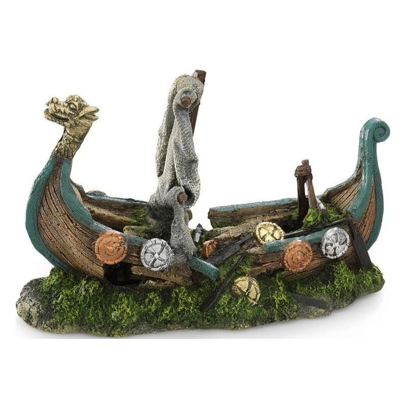 Viking boat 25,5x10,5x16,5cm de Laroy - aliments et d'accessoires pour animaux de compagnie dans Sujets pour aquarium