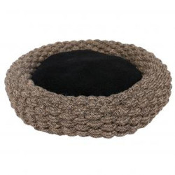 Paniere corde coton m 54x54x13cm noir/brun de Laroy - aliments et d'accessoires pour animaux de compagnie dans Paniers et sac...