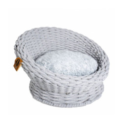 Oyster sofa en corde coton 49x49x28cm gris de Laroy - aliments et d'accessoires pour animaux de compagnie dans Paniers et sac...
