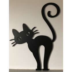 Chat Leone grand noir de Atelier Aristide - silhouette décoration en metal dans Deco de jardin autre