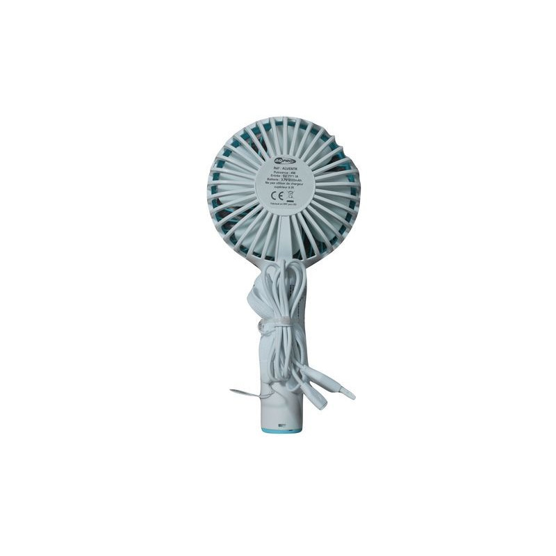 QUEENYARD Ventilateur Portable Pliable – Rechargeable USB, 3 Vitesses, Batterie 5000 MAh, Pour Bureau/voyage - 6