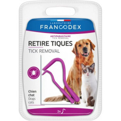 Retire-tiques chien et chat de Francodex - anti puce et soin pour chien et chat dans Puces et tiques pour chiens