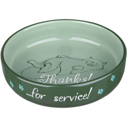 Gamelle plate thanks céramique 0.3l/15cm de Trixie - Produit pour animaux dans Gamelles, distributeurs et fontaines pour chats