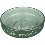 Gamelle plate thanks céramique 0.3l/15cm de Trixie - Produit pour animaux dans Gamelles, distributeurs et fontaines pour chats