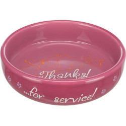 Gamelle plate thanks céramique 0.3l/15cm de Trixie - Produit pour animaux dans Gamelles, distributeurs et fontaines pour chats