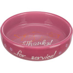 Gamelle plate thanks céramique 0.3l/15cm de Trixie - Produit pour animaux dans Gamelles, distributeurs et fontaines pour chats