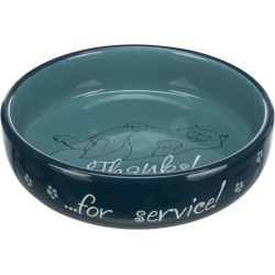 Gamelle plate thanks céramique 0.3l/15cm de Trixie - Produit pour animaux dans Gamelles, distributeurs et fontaines pour chats