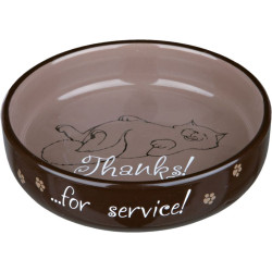 Gamelle plate thanks céramique 0.3l/15cm de Trixie - Produit pour animaux dans Gamelles, distributeurs et fontaines pour chats