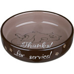 Gamelle plate thanks céramique 0.3l/15cm de Trixie - Produit pour animaux dans Gamelles, distributeurs et fontaines pour chats