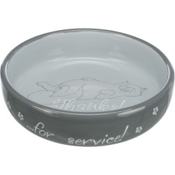 Gamelle plate thanks céramique 0.3l/15cm de Trixie - Produit pour animaux dans Gamelles, distributeurs et fontaines pour chats