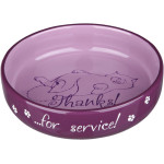 Gamelle plate thanks céramique 0.3l/15cm de Trixie - Produit pour animaux dans Gamelles, distributeurs et fontaines pour chats