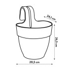 Vibia Campana Easy Hanger S Anthracite -Elho de Elho - Pot en plastique de qualité dans Jardinieres