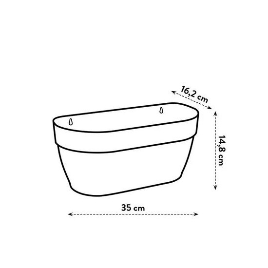 Vibia Campana Mural 35Cm Blanc Soie -Elho de Elho - Pot en plastique de qualité dans Jardinieres