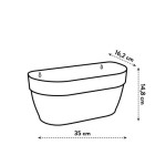 Vibia Campana Mural 35Cm Anthracite -Elho de Elho - Pot en plastique de qualité dans Jardinieres