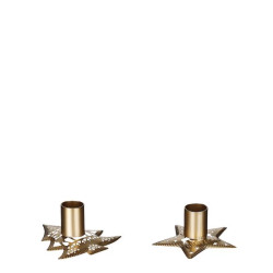 Bougeoir arbre etoile or h3.5 de Edelman - deco maison et noël dans 🍽️Décoration de table de Noël