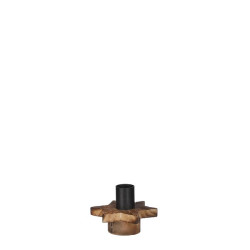 Bougeoir etoile marron.f h5.5 de Edelman - deco maison et noël dans 🍽️Décoration de table de Noël