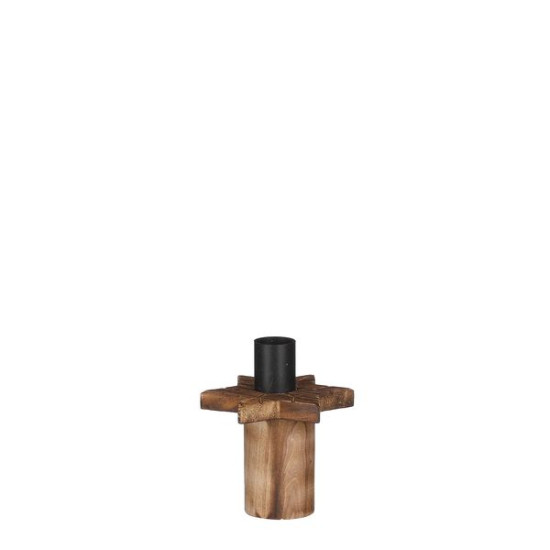 Bougeoir etoile marron.f h9.5 de Edelman - deco maison et noël dans 🍽️Décoration de table de Noël
