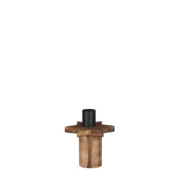 Bougeoir etoile marron.f h9.5 de Edelman - deco maison et noël dans 🍽️Décoration de table de Noël