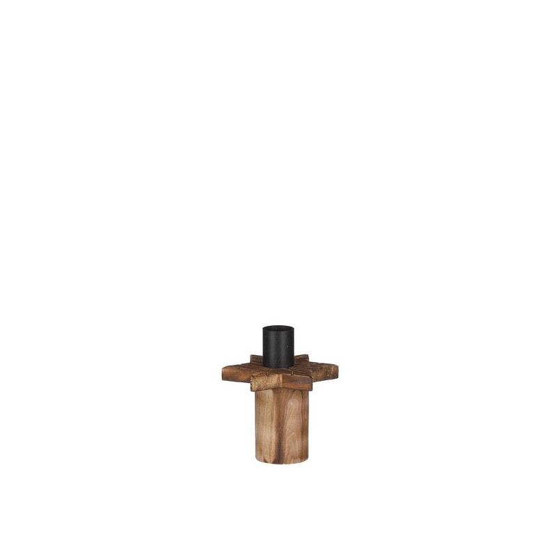 Bougeoir etoile marron.f h9.5 de Edelman - deco maison et noël dans 🍽️Décoration de table de Noël