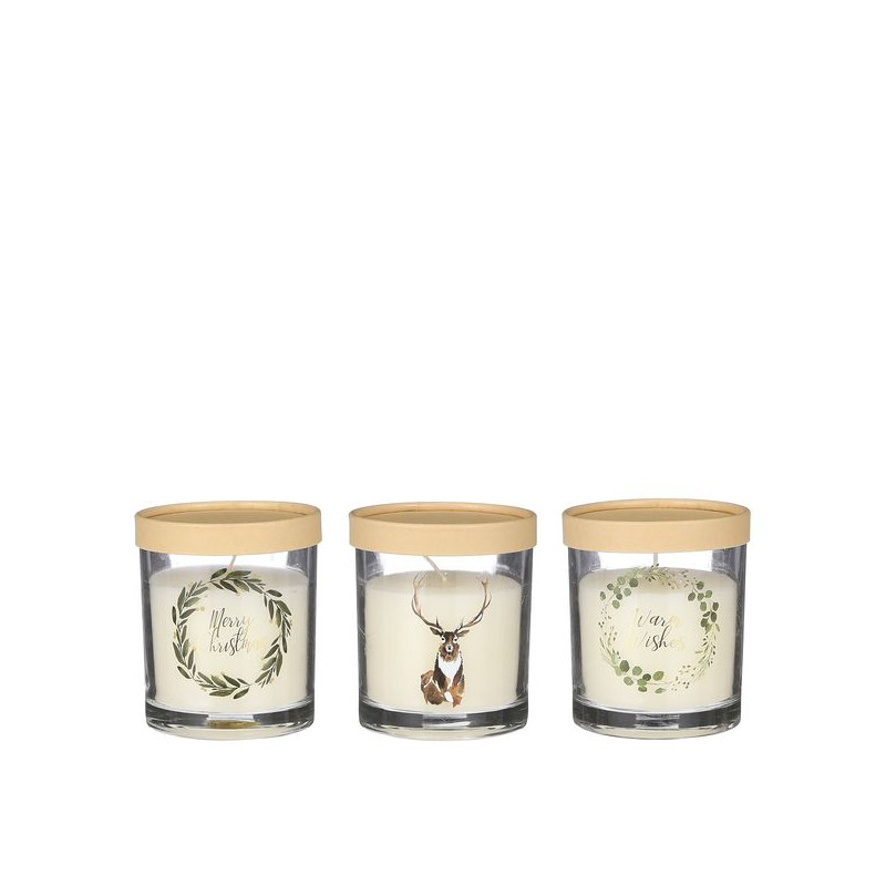 Bougie blanc h11 d9.5 de Edelman - deco maison et noël dans 🔥Spécial Noël Scandinave