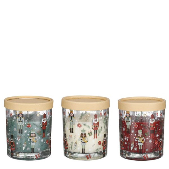 Bougie vert/rouge/blanc h11 d9.5 de Edelman - deco maison et noël dans 🍽️Décoration de table de Noël