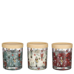 Bougie vert/rouge/blanc h11 d9.5 de Edelman - deco maison et noël dans 🍽️Décoration de table de Noël