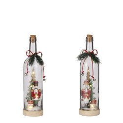 Bouteille casse.noix rouge h31 de Edelman - deco maison et noël dans 🍽️Décoration de table de Noël