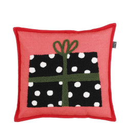 Coussin cadeau rouge 45x45cm de Edelman - deco maison et noël dans 🛋️Coussin et plaid de Noël
