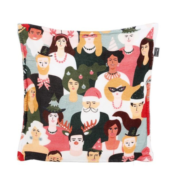 Coussin pere noel vert 45x45cm de Edelman - deco maison et noël dans 🛋️Coussin et plaid de Noël