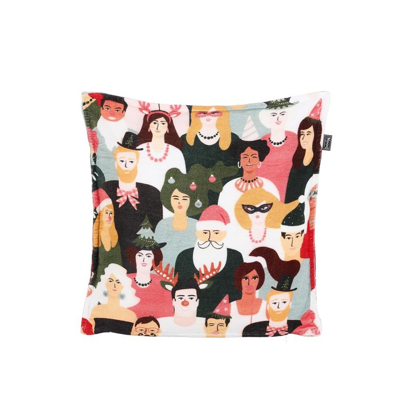 Coussin pere noel vert 45x45cm de Edelman - deco maison et noël dans 🛋️Coussin et plaid de Noël