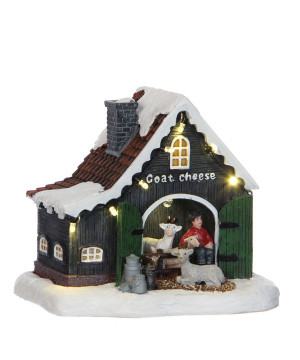 Fromagerie chevre 15x11xh12.5 de Edelman - deco maison et noël dans 🏘️Villages miniatures