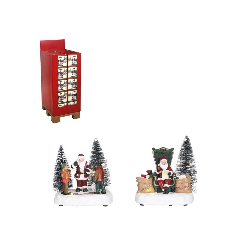 Fun with santa 14.5x9.5xh13.5 de Edelman - deco maison et noël dans 🏘️Villages miniatures