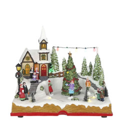 Little village in book 27x20xh24.5 de Edelman - deco maison et noël dans 🏘️Villages miniatures