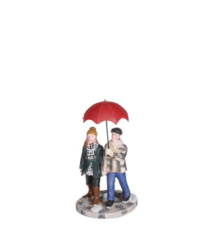 Marcheur sous la pluie 5.5x4.5xh9.5 de Edelman - deco maison et noël dans 🏘️Villages miniatures
