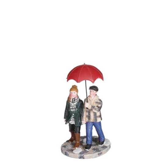 Marcheur sous la pluie 5.5x4.5xh9.5 de Edelman - deco maison et noël dans 🏘️Villages miniatures