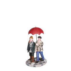 Marcheur sous la pluie 5.5x4.5xh9.5 de Edelman - deco maison et noël dans 🏘️Villages miniatures