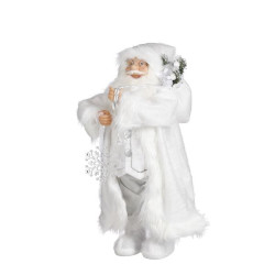 Pere noel blanc h63 de Edelman - deco maison et noël dans 🎅Figurine de Noël
