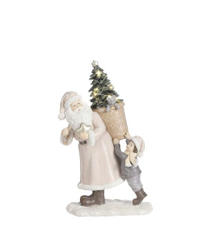 Pere noel creme led h27 de Edelman - deco maison et noël dans 🎅Figurine de Noël