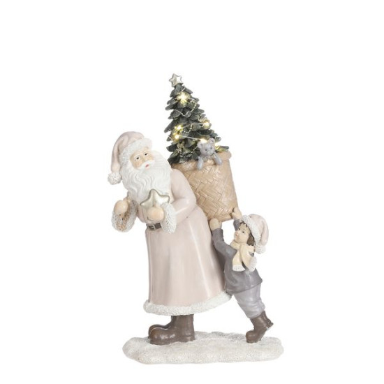 Pere noel creme led h27 de Edelman - deco maison et noël dans 🎅Figurine de Noël