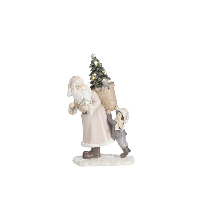 Pere noel creme led h27 de Edelman - deco maison et noël dans 🎅Figurine de Noël