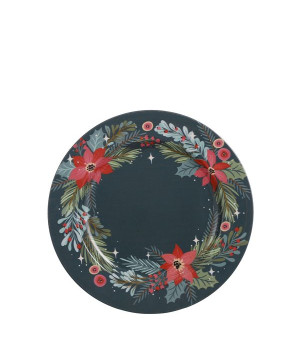 Sous assiette decoration vert.f h2 d28 de Edelman - deco maison et noël dans 🍽️Décoration de table de Noël