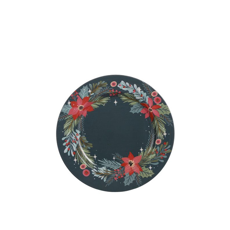 Sous assiette decoration vert.f h2 d28 de Edelman - deco maison et noël dans 🍽️Décoration de table de Noël