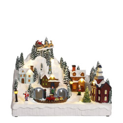 Village d'hiver 31.5x17xh23 de Edelman - deco maison et noël dans 🏘️Villages miniatures