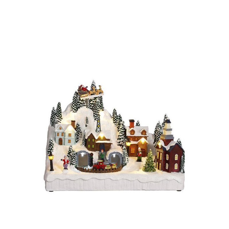 Village d'hiver 31.5x17xh23 de Edelman - deco maison et noël dans 🏘️Villages miniatures